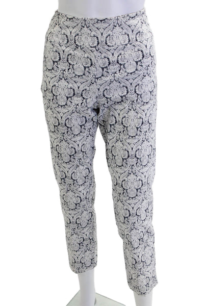 Elliott Lauren Women Cropped Ankle Paisley Pants Black Size 12
