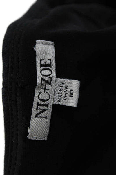 Nic + Zoe Women Cropped Ankle Black Pants Size 10