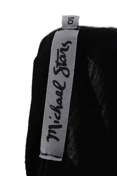 Michael Stars Womens Black Sleeveless Crew Neck Basic Tank Size One Size
