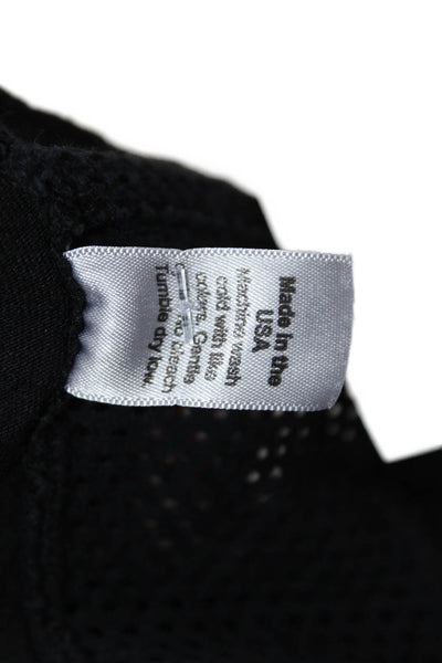 Michael Stars Womens Black Sleeveless Crew Neck Basic Tank Size One Size