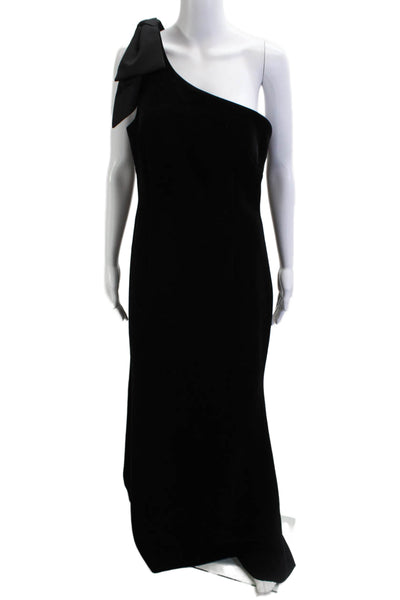 Eliza J Women Maxi Dress Black Sleeveless Zip Long Classic Size 12