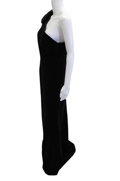 Eliza J Women Maxi Dress Black Sleeveless Zip Long Classic Size 12