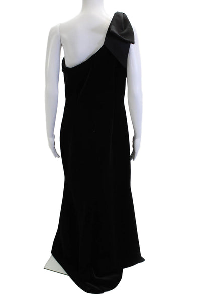 Eliza J Women Maxi Dress Black Sleeveless Zip Long Classic Size 12