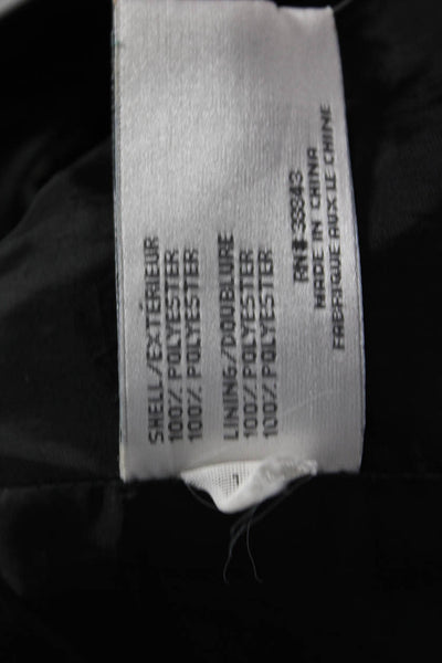 Via Spiga Women Anorak Parka Black Button High Neck Long Sleeve Army Size M