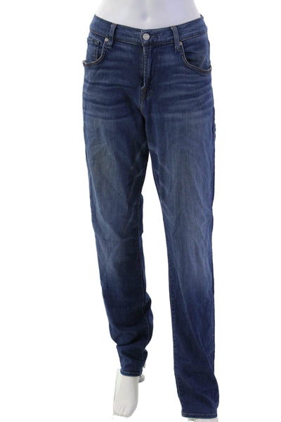 7 For All Mankind Unisex Dark Blue Boyfriend Jeans High Rise Inseam 32 Size 32