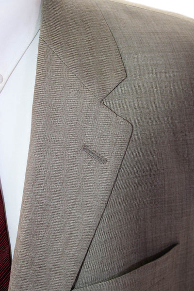 Lauren Ralph Lauren Mens Gray Wool Suit Jacket Collared Button Classic Size 44