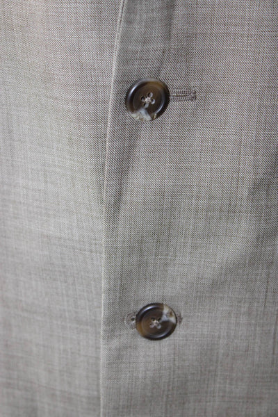 Lauren Ralph Lauren Mens Gray Wool Suit Jacket Collared Button Classic Size 44