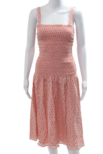 Hatch Women Maternity Floral Cotton Sundress Square Neck Knee Size 1