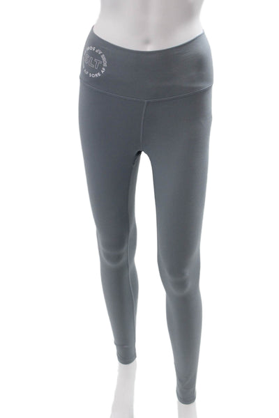 Terez Womens Ankle Leggings Gray Graphic Print Polyester Sports Fall Size S