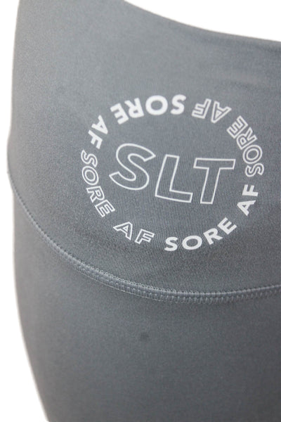 Terez Womens Ankle Leggings Gray Graphic Print Polyester Sports Fall Size S