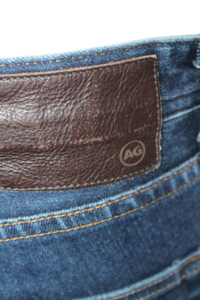 AG Adriano Goldschmied Unisex Cropped Ankle Jeans Dark Blue Button Size 31