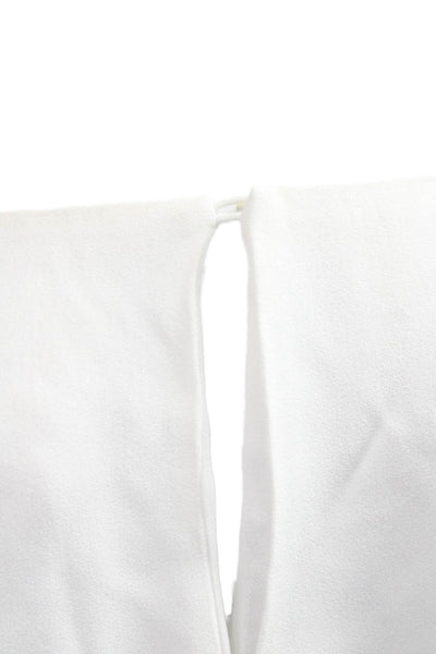 Boss Hugo Boss Women Basic White Blouse 3/4 Sleeve Hook & Eye Size 10