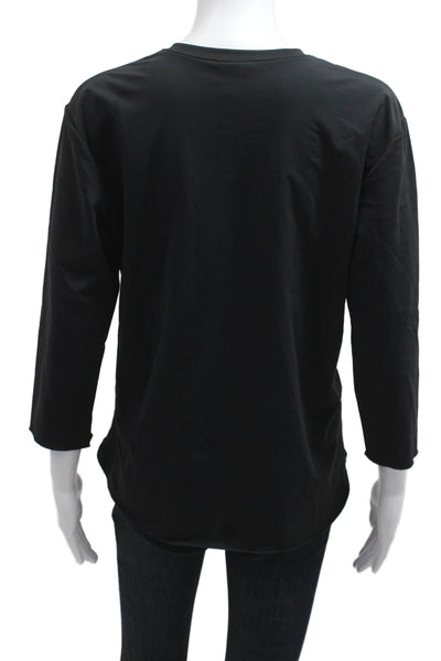 Undercover Womens Silk Black Tunic Crew Neck 3/4 Sleeve Size XL