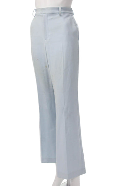 Uniqlo Womens Light Blue Dress Pants Buckle Polyester Rayon Spandex Size 10