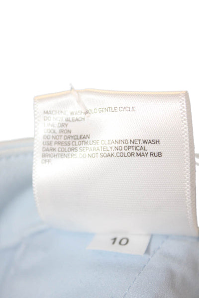 Uniqlo Womens Light Blue Dress Pants Buckle Polyester Rayon Spandex Size 10