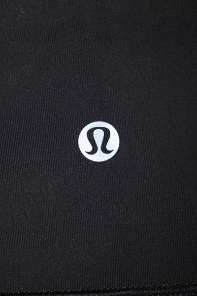 Lululemon Women Black Ankle Cropped Leggings Nylon Sports Fall Size 4