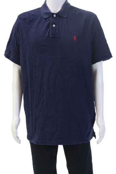 Polo Ralph Lauren Mens Short Sleeve Polo Dark Blue Cotton Big & Tall Size XL