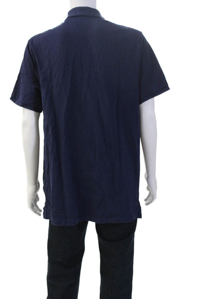 Polo Ralph Lauren Mens Short Sleeve Polo Dark Blue Cotton Big & Tall Size XL