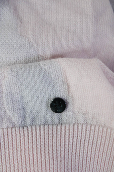 Fendi Mens Light Blue Crew Neck Pullover Sweater Cotton Blend Size L