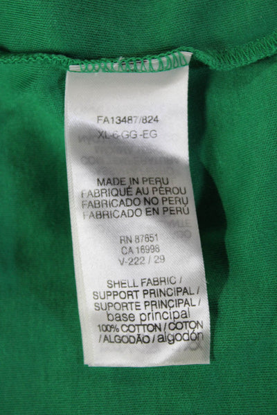 Lacoste Mens Green Collared Short Sleeve Cotton Polo Size XL
