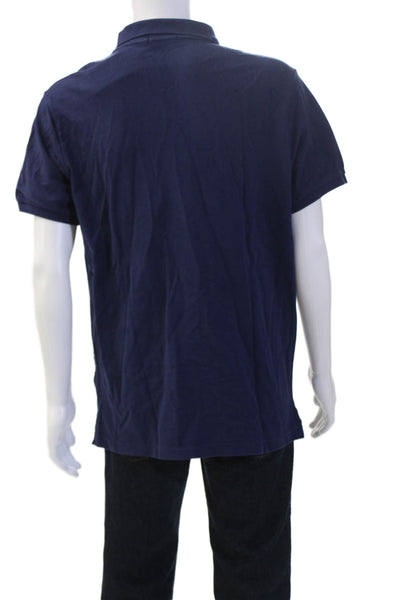 Polo Ralph Lauren Mens Short Sleeve Collared Dark Blue Cotton Polo Size XL