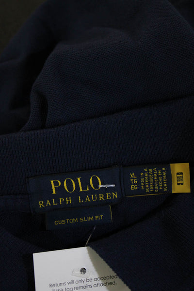 Polo Ralph Lauren Mens Short Sleeve Collared Dark Blue Cotton Polo Size XL