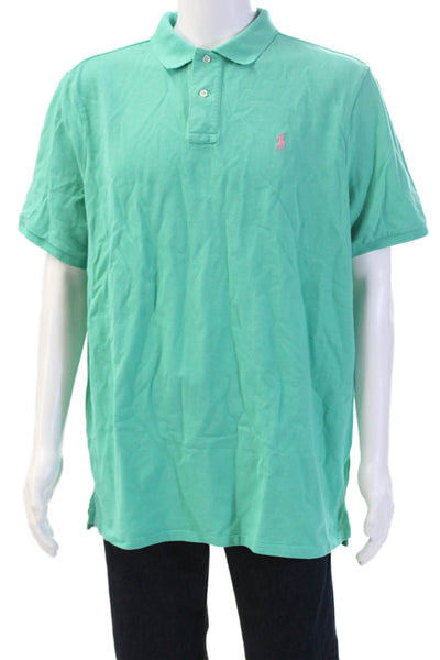 Polo Ralph Lauren Mens Green Cotton Short Sleeve Polo Size XL