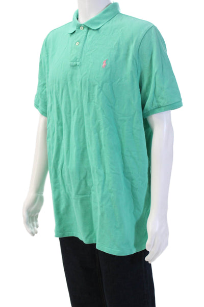 Polo Ralph Lauren Mens Green Cotton Short Sleeve Polo Size XL