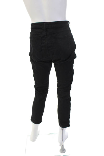 Monfrere Mens Cropped Ankle Black Jeans Button Size 36