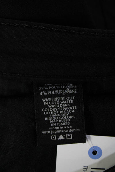 Monfrere Mens Cropped Ankle Black Jeans Button Size 36