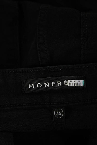 Monfrere Mens Cropped Ankle Black Jeans Button Size 36