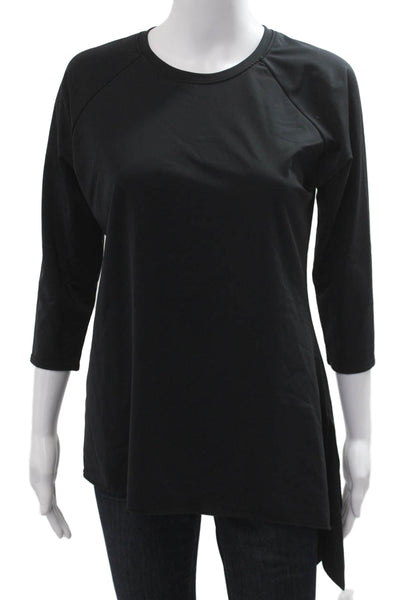 Undercover Women Basic Tunic 3/4 Sleeve Crew Neck Black Lycra Nylon Size XL