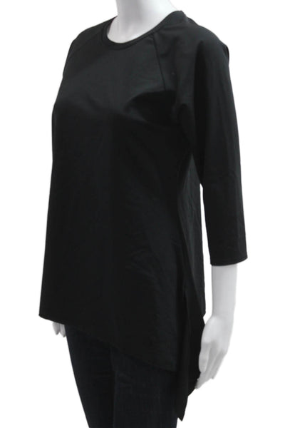 Undercover Women Basic Tunic 3/4 Sleeve Crew Neck Black Lycra Nylon Size XL