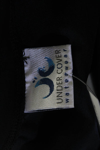 Undercover Women Basic Tunic 3/4 Sleeve Crew Neck Black Lycra Nylon Size XL