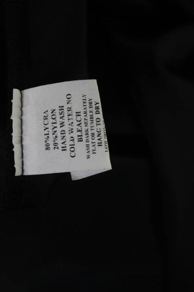 Undercover Women Basic Tunic 3/4 Sleeve Crew Neck Black Lycra Nylon Size XL