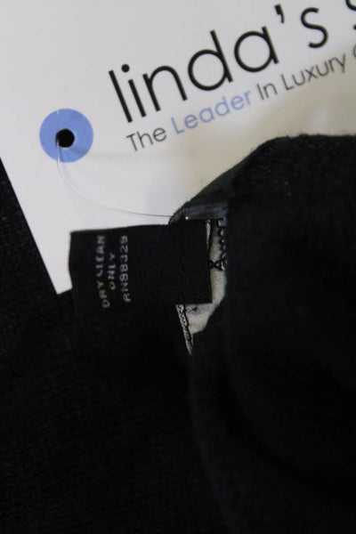Aqua Women Cardigan Black 100% Linen Long Sleeve Bohemian Size L
