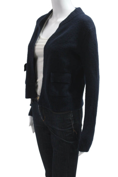 Banana Republic Womens Cardigan Dark Blue Merino Wool Long Sleeve Size S