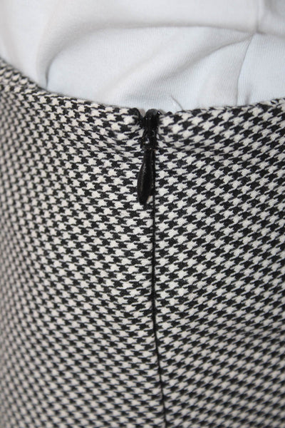 Zara Womens A-Line Flare Herringbone Long Skirt Black Size L