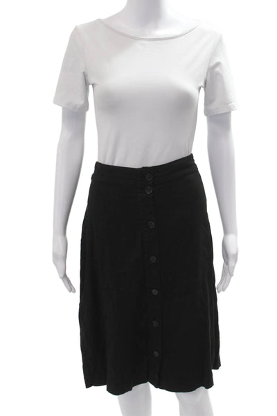 NYDJ Women A-Line Midi Skirt Black Size 10