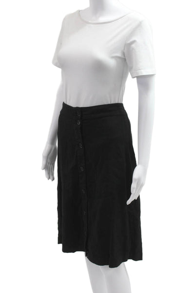 NYDJ Women A-Line Midi Skirt Black Size 10