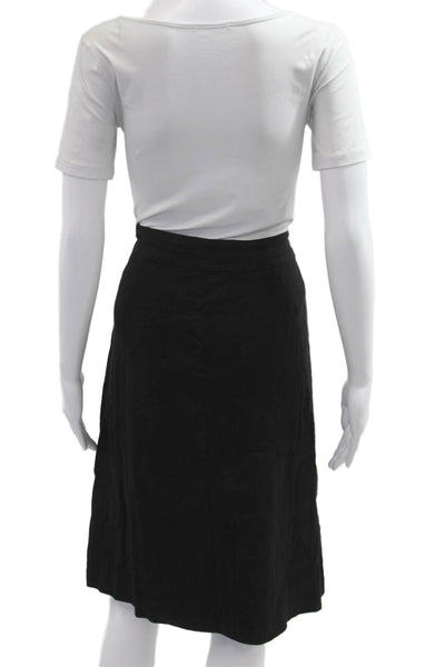 NYDJ Women A-Line Midi Skirt Black Size 10
