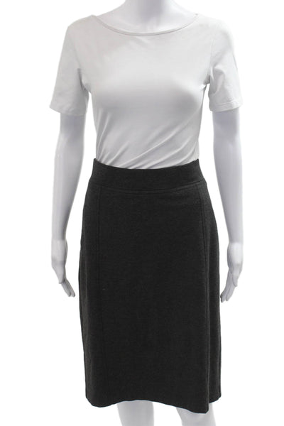 NYDJ Women Straight Pencil Skirt Dark Gray Knee Length Size M
