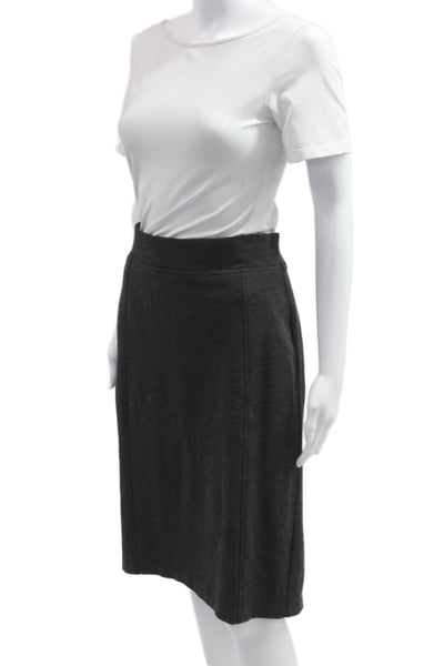 NYDJ Women Straight Pencil Skirt Dark Gray Knee Length Size M