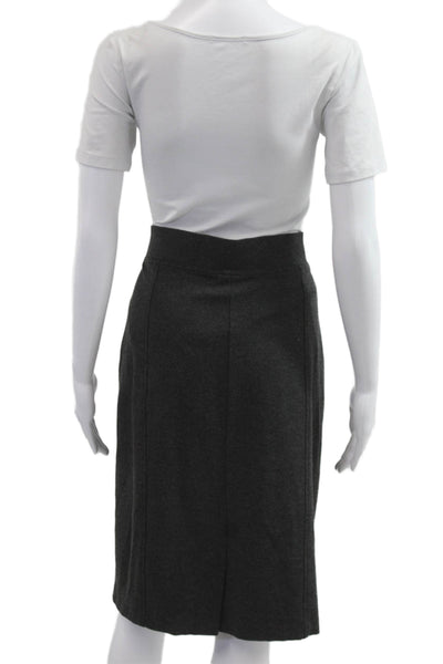 NYDJ Women Straight Pencil Skirt Dark Gray Knee Length Size M