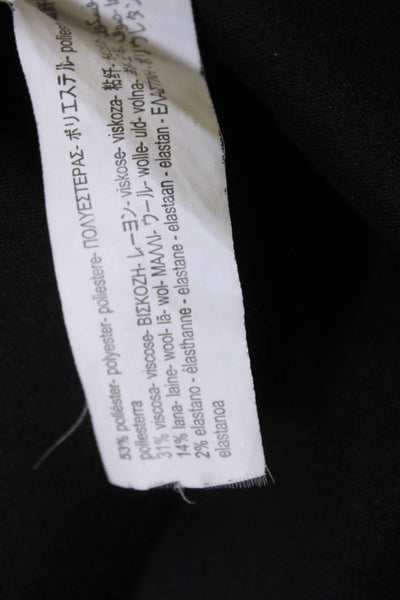 Zara Women Dark Gray Herringbone Straight Pencil Skirt Long Cotton Blend Size L