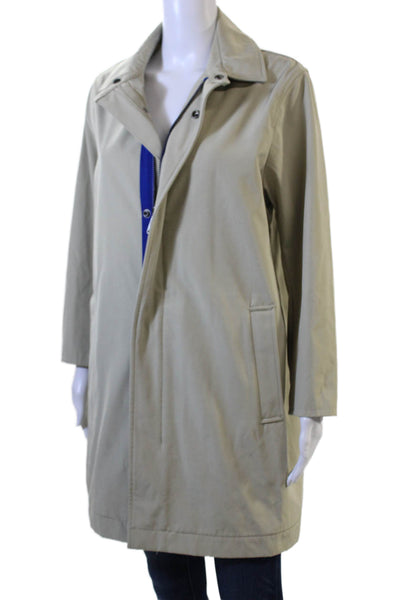 Tommy Hilfiger Unisex Overcoat Raincoat Beige Collared Long Sleeve Size M