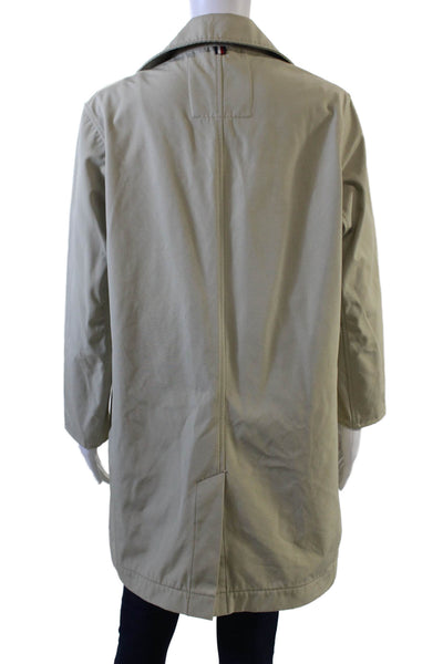 Tommy Hilfiger Unisex Overcoat Raincoat Beige Collared Long Sleeve Size M