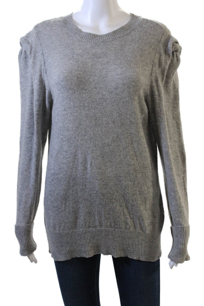 Frame Women 100% Cashmere Pullover Sweater Gray Crew Neck Size L