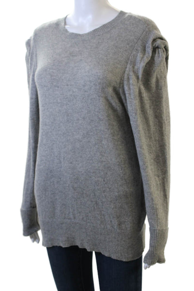 Frame Women 100% Cashmere Pullover Sweater Gray Crew Neck Size L
