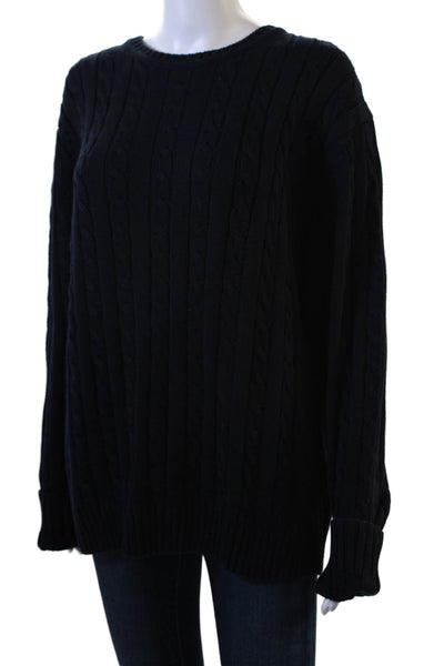 Grant Thomas Women Pullover Dark Blue Supima Cotton Long Sleeve Size L
